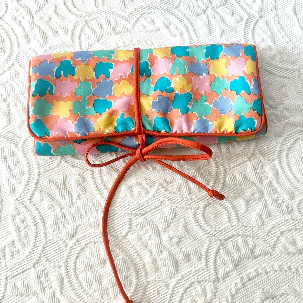 Vintage JT Jim Thompson Thai Silk Jewelry Jewel Roll Pouch NWOT